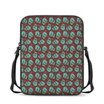 Bloody Zombie Pattern Print Rectangular Crossbody Bag