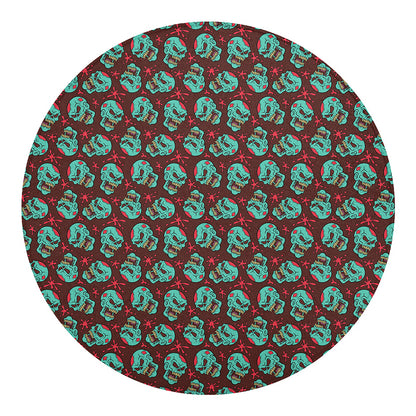 Bloody Zombie Pattern Print Round Blanket