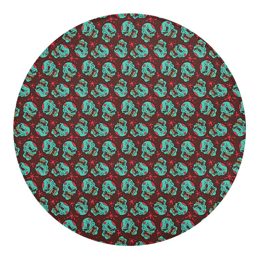 Bloody Zombie Pattern Print Round Blanket
