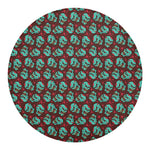 Bloody Zombie Pattern Print Round Blanket