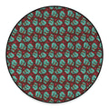 Bloody Zombie Pattern Print Round Floor Mat