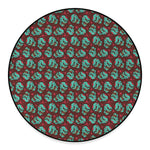 Bloody Zombie Pattern Print Round Floor Mat
