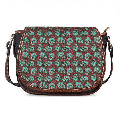Bloody Zombie Pattern Print Saddle Bag
