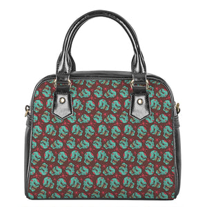 Bloody Zombie Pattern Print Shoulder Handbag