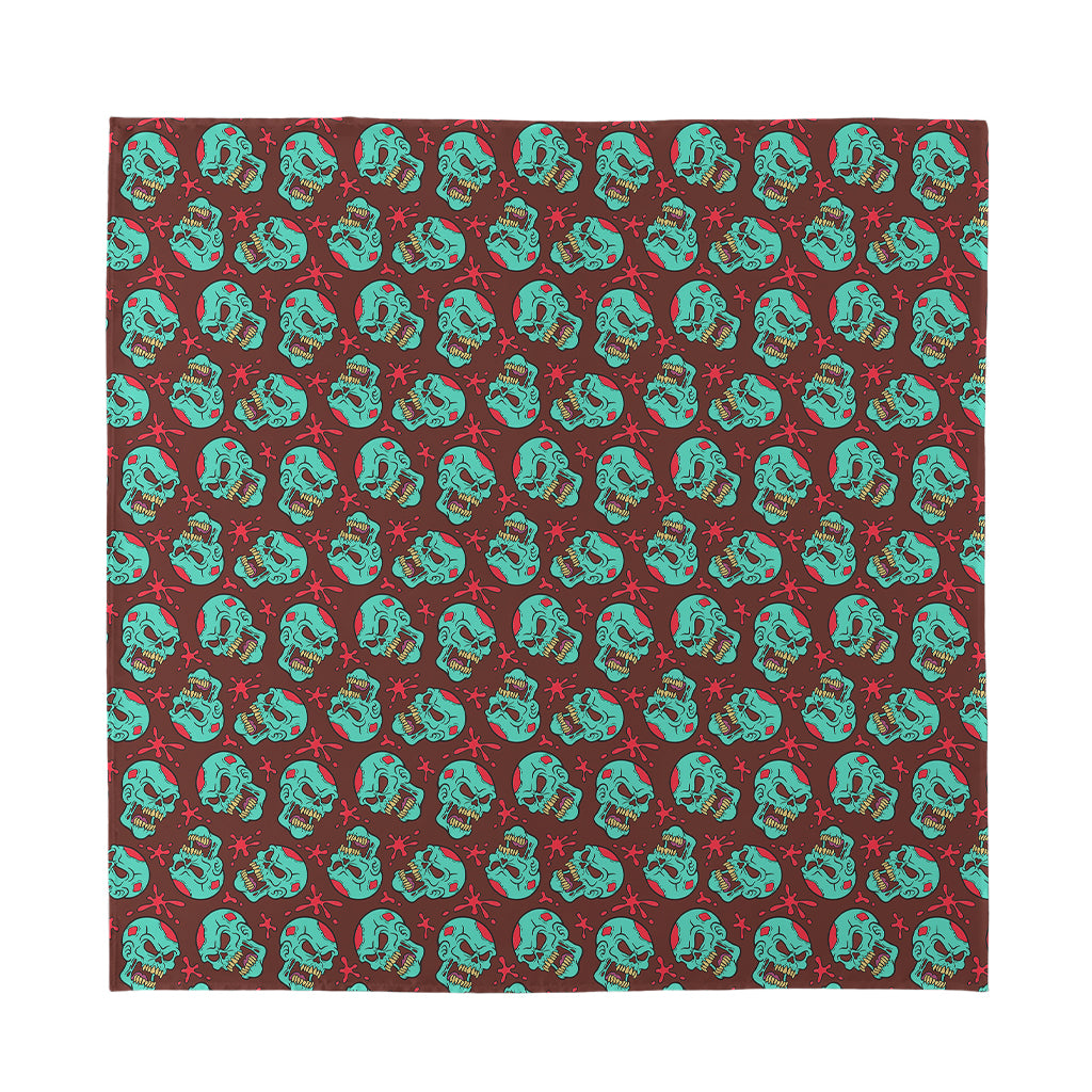 Bloody Zombie Pattern Print Silk Bandana