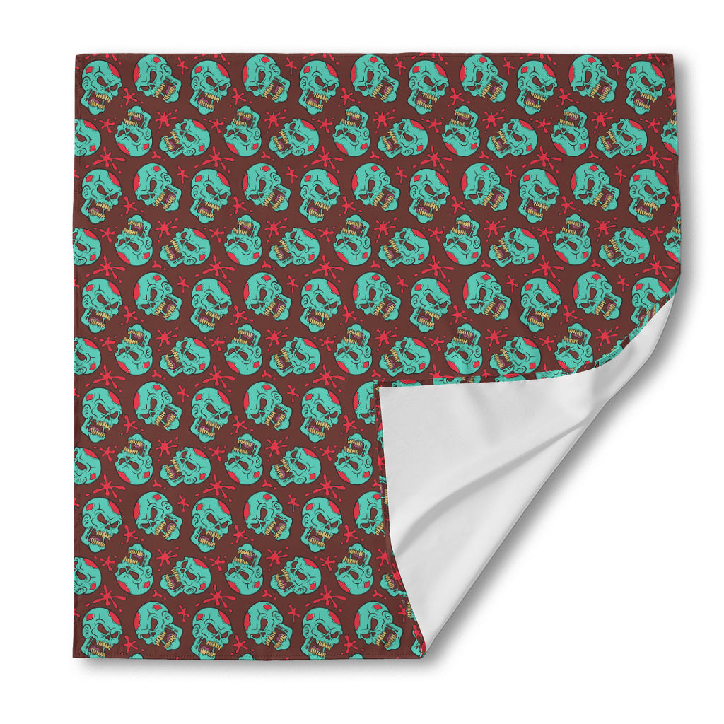 Bloody Zombie Pattern Print Silk Bandana
