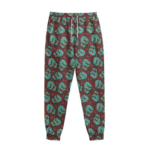 Bloody Zombie Pattern Print Sweatpants