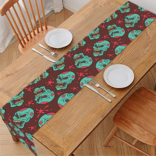 Bloody Zombie Pattern Print Table Runner