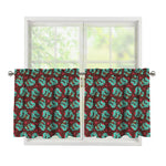 Bloody Zombie Pattern Print Tier Curtains