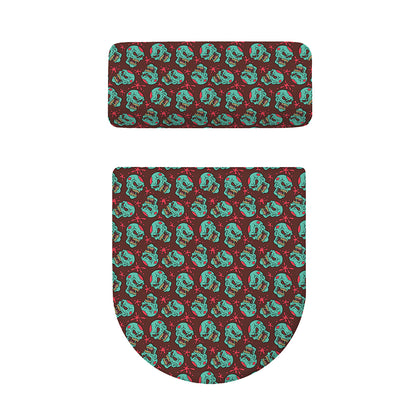 Bloody Zombie Pattern Print Toilet Lid And Tank Cover Set