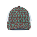 Bloody Zombie Pattern Print White Mesh Trucker Hat
