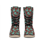 Bloody Zombie Pattern Print Winter Boots