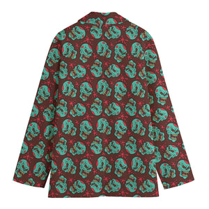 Bloody Zombie Pattern Print Women's Blazer