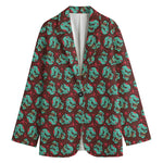 Bloody Zombie Pattern Print Women's Cotton Blazer