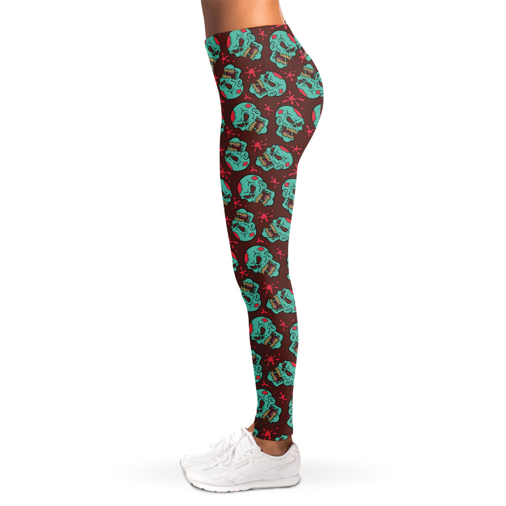 Bloody Zombie Pattern Print Women's Leggings