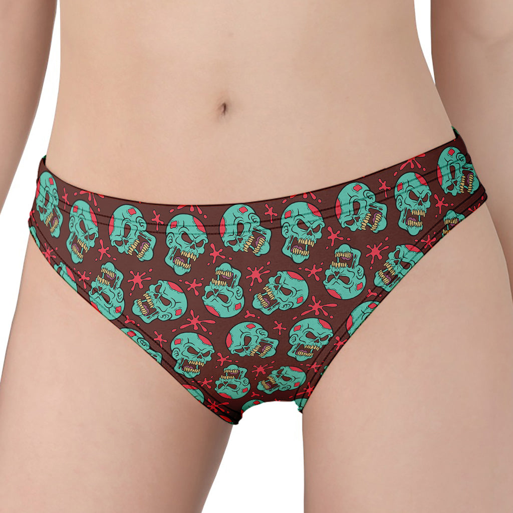 Bloody Zombie Pattern Print Women's Panties