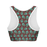 Bloody Zombie Pattern Print Women's Sports Bra