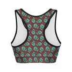 Bloody Zombie Pattern Print Women's Sports Bra