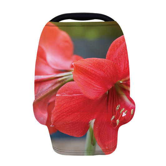 Blooming Amaryllis Print Baby Seat Cover