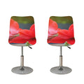 Blooming Amaryllis Print Bar Stool Covers