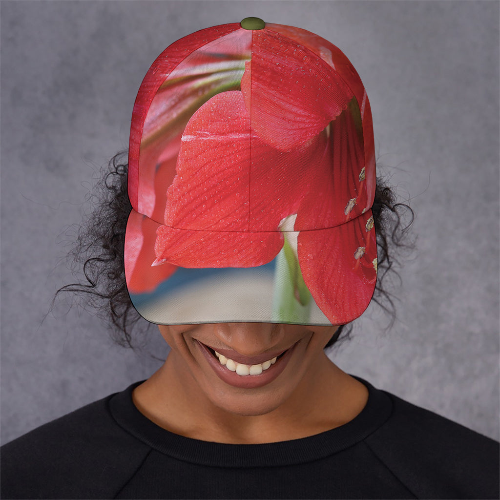 Blooming Amaryllis Print Baseball Cap