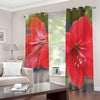 Blooming Amaryllis Print Blackout Grommet Curtains