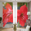 Blooming Amaryllis Print Blackout Pencil Pleat Curtains