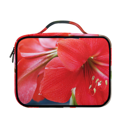 Blooming Amaryllis Print Briefcase Bible Bag