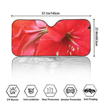 Blooming Amaryllis Print Car Windshield Sun Shade