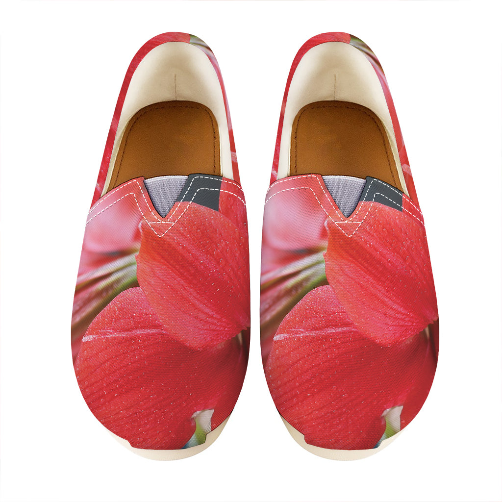Blooming Amaryllis Print Casual Shoes
