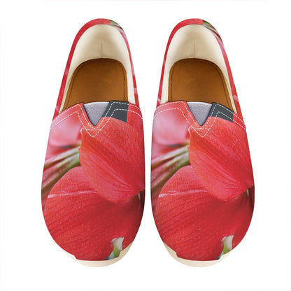 Blooming Amaryllis Print Casual Shoes