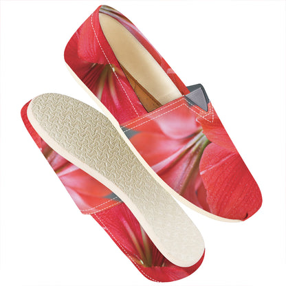 Blooming Amaryllis Print Casual Shoes