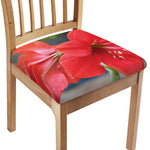 Blooming Amaryllis Print Chair Cushion Cover