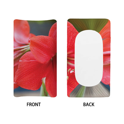 Blooming Amaryllis Print Changing Pad Cover