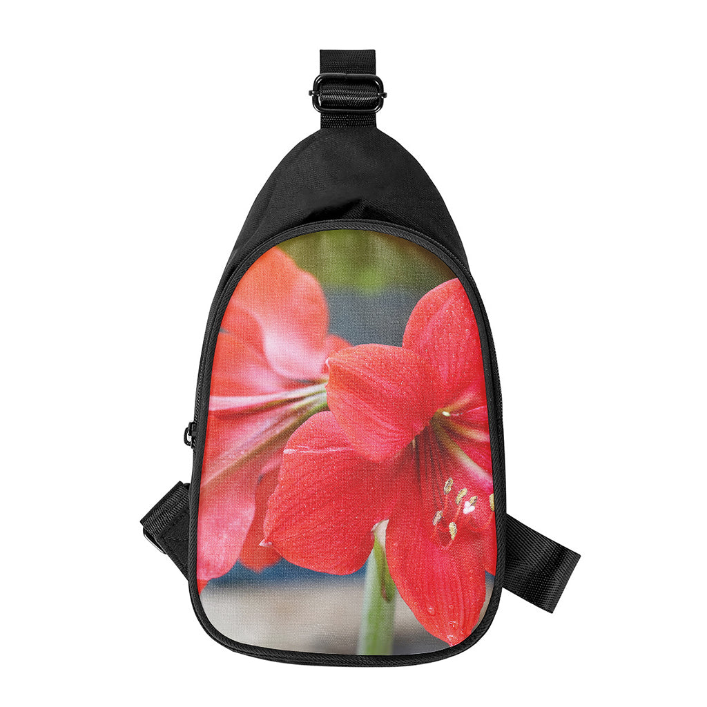 Blooming Amaryllis Print Chest Bag