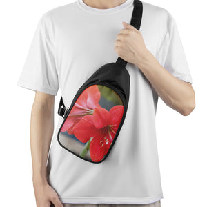 Blooming Amaryllis Print Chest Bag