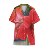 Blooming Amaryllis Print Cotton Hawaiian Shirt