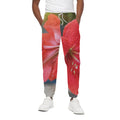 Blooming Amaryllis Print Cotton Sweatpants