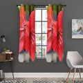 Blooming Amaryllis Print Grommet Curtain Panels