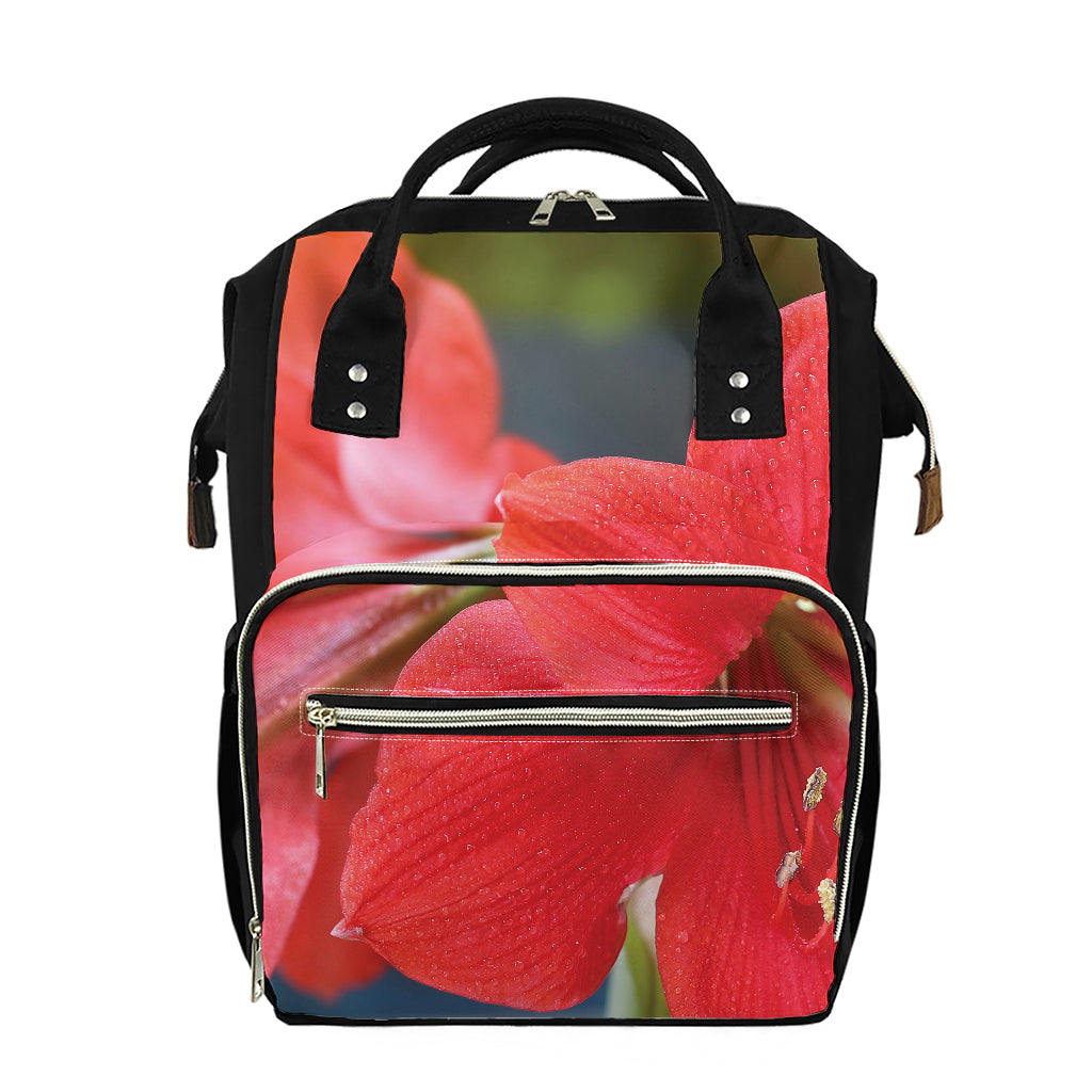 Blooming Amaryllis Print Diaper Bag