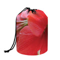 Blooming Amaryllis Print Drawstring Makeup Bag