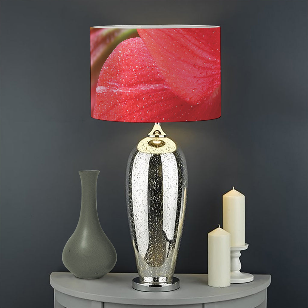 Blooming Amaryllis Print Drum Lamp Shade
