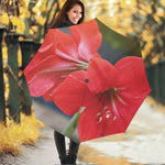Blooming Amaryllis Print Foldable Umbrella