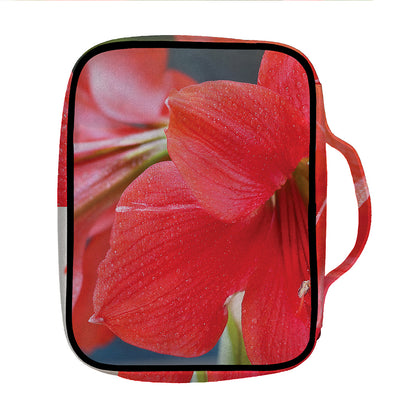 Blooming Amaryllis Print Front Pocket Bible Bag