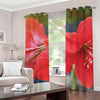 Blooming Amaryllis Print Grommet Curtains