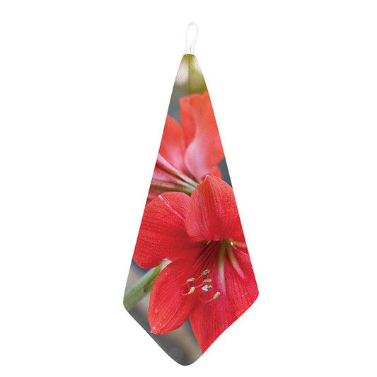 Blooming Amaryllis Print Hand Towel