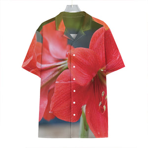 Blooming Amaryllis Print Hawaiian Shirt