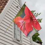 Blooming Amaryllis Print House Flag
