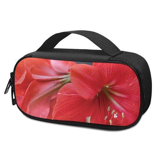 Blooming Amaryllis Print Insulin Cooler Travel Case
