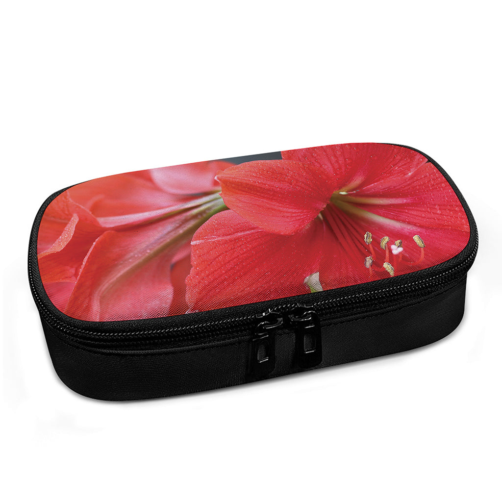 Blooming Amaryllis Print Insulin Cooler Travel Case